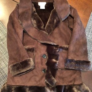 Never worn Hippototamus girls faux suede coat.